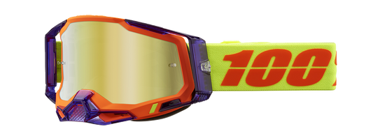 100% Racecraft 2 Goggles - Panam - Gold Mirror 50010-00021 - Howling Moto