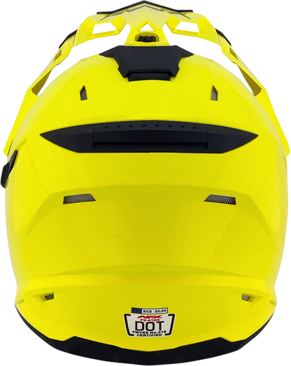 Bill's Exhausts AFX FX-41DS helmet in hi-vis yellow, 2XL size, with clear visor and durable construction, safety helmet for motorcyclists.
