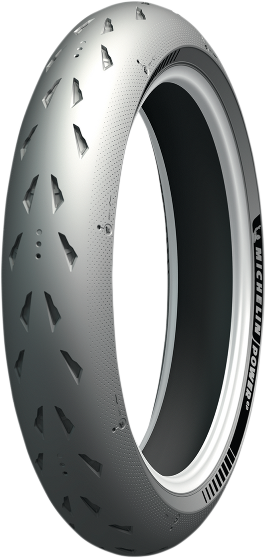 Michelin Power GP front motorcycle tire 120/70ZR17 with 58W load and speed rating, designed for high-performance riding.