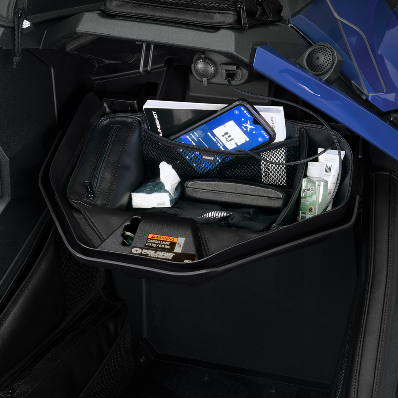 SHOW CHROME Glove Box Organizer - Black H44-8BK - Howling Moto
