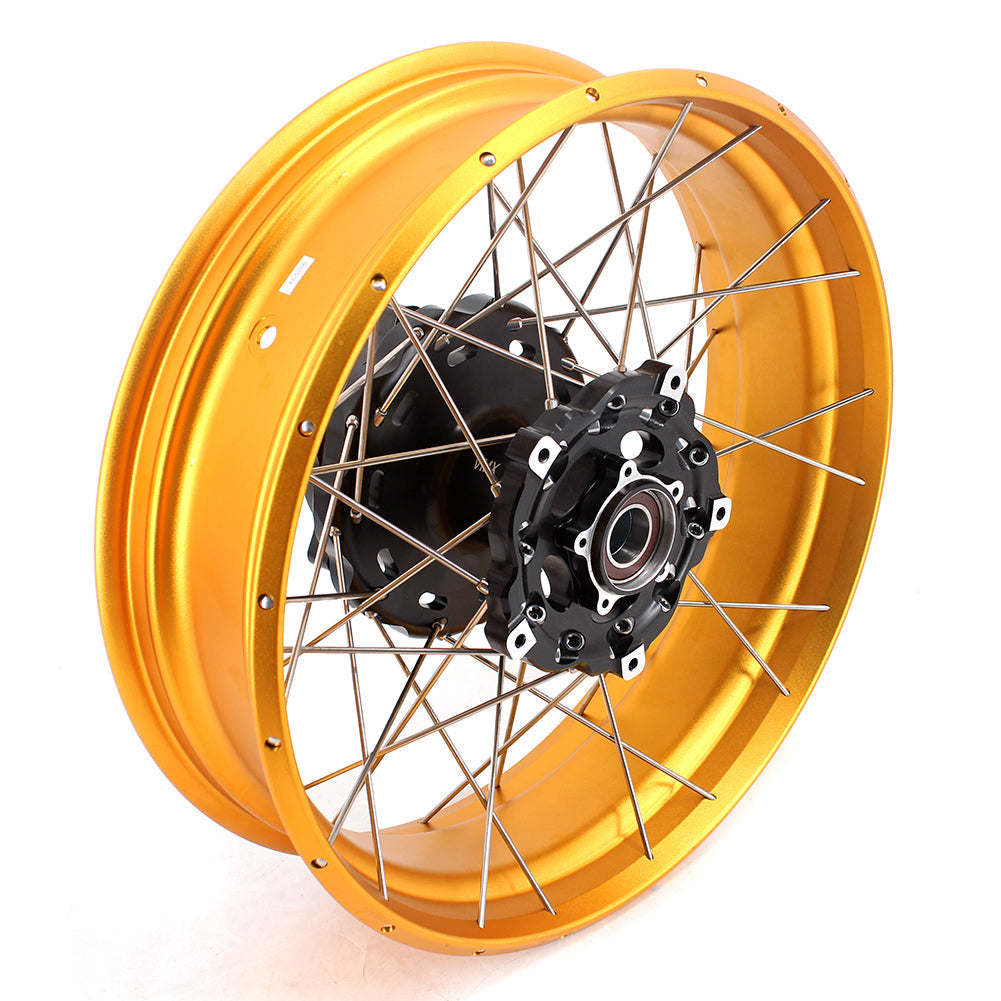 VMX-Racing 19in. 17in. Tubeless Wheels Fit For BMW F750GS 2019-2024 Gold GLM Rims - Howling Moto