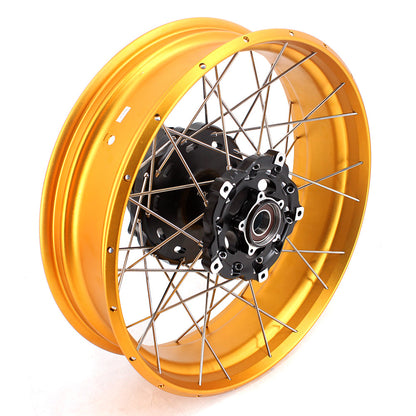 VMX-Racing 19in. 17in. Tubeless Wheels Fit For BMW F750GS 2019-2024 Gold GLM Rims - Howling Moto
