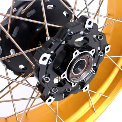 VMX-Racing 19in. 17in. Tubeless Wheels Fit For BMW F750GS 2019-2024 Gold GLM Rims - Howling Moto