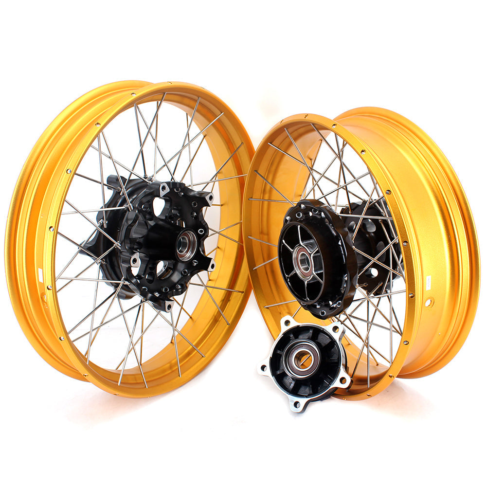VMX-Racing 19in. 17in. Tubeless Wheels Fit For BMW F750GS 2019-2024 Gold GLM Rims - Howling Moto