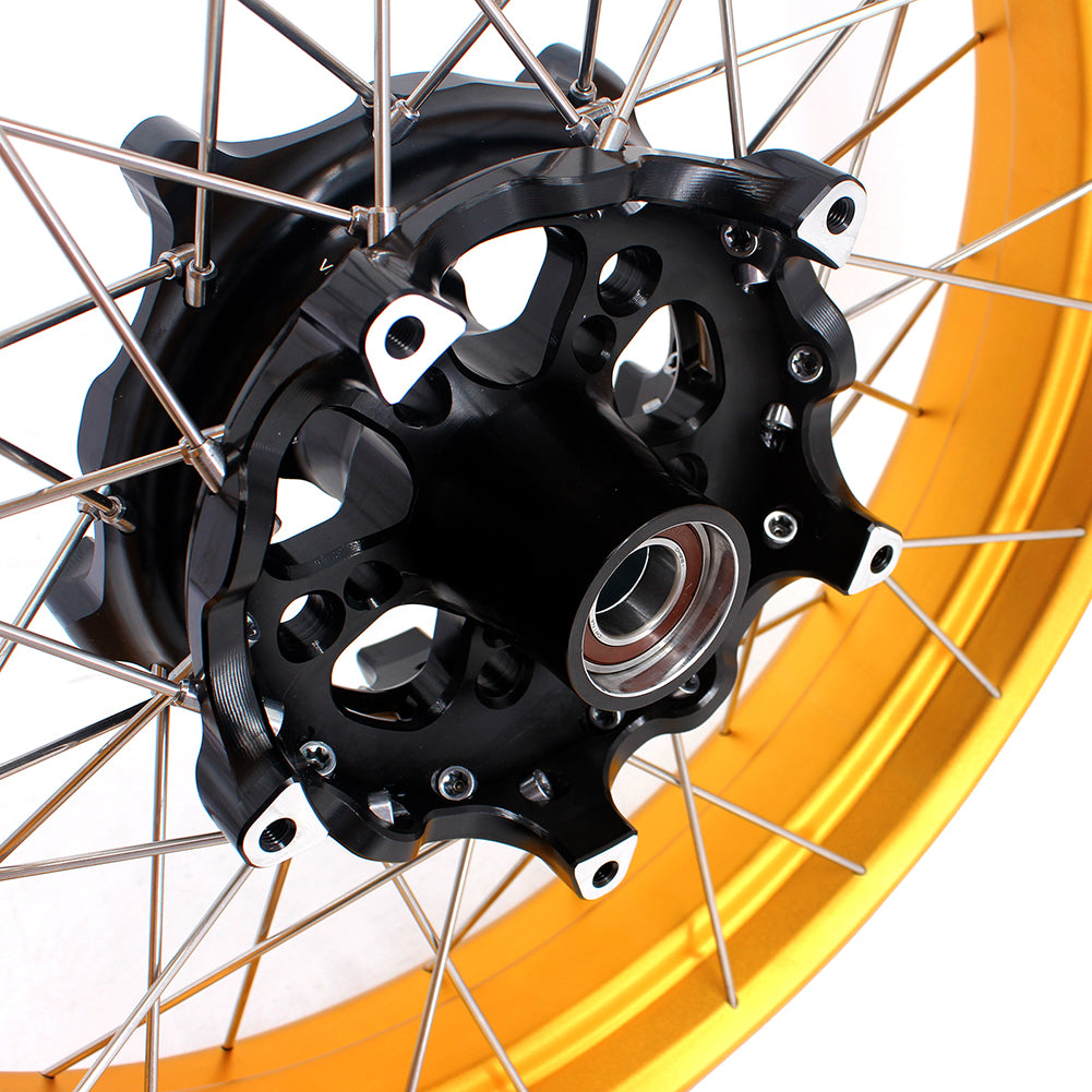 VMX-Racing 19in. 17in. Tubeless Wheels Fit For BMW F750GS 2019-2024 Gold GLM Rims - Howling Moto
