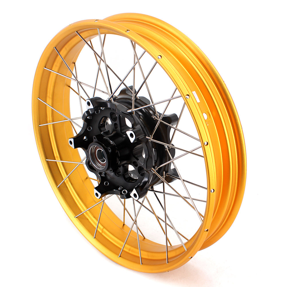 VMX-Racing 19in. 17in. Tubeless Wheels Fit For BMW F750GS 2019-2024 Gold GLM Rims - Howling Moto