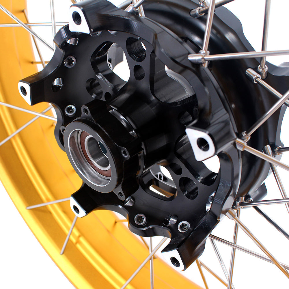 VMX-Racing 19in. 17in. Tubeless Wheels Fit For BMW F750GS 2019-2024 Gold GLM Rims - Howling Moto