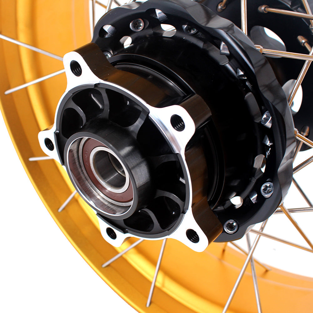 VMX-Racing 19in. 17in. Tubeless Wheels Fit For BMW F750GS 2019-2024 Gold GLM Rims - Howling Moto