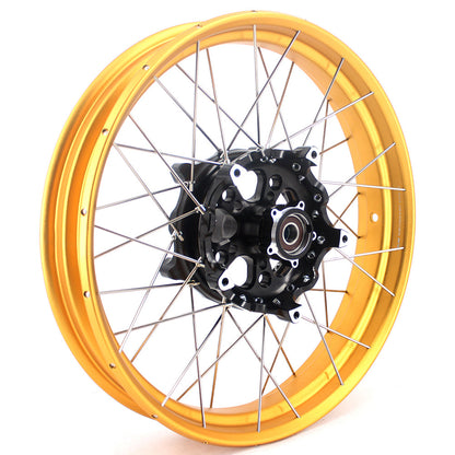 VMX 19" 17" Tubeless Wheels For BMW R1200GS R1200GS Adventure 2013-2020 Black Hub & Gold Rim - Howling Moto