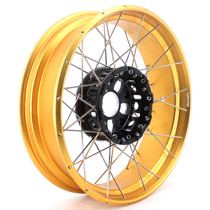 VMX 19" 17" Tubeless Wheels For BMW R1200GS R1200GS Adventure 2013-2020 Black Hub & Gold Rim - Howling Moto
