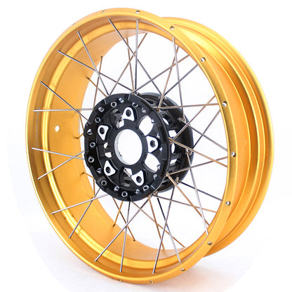 VMX 19" 17" Tubeless Wheels For BMW R1200GS R1200GS Adventure 2013-2020 Black Hub & Gold Rim - Howling Moto