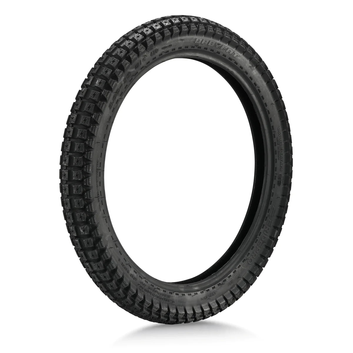 E Ride Pro BabyFat 18" rear tire for 3.0 and SR bikes, showcasing the durable rubber tread and sidewall details.