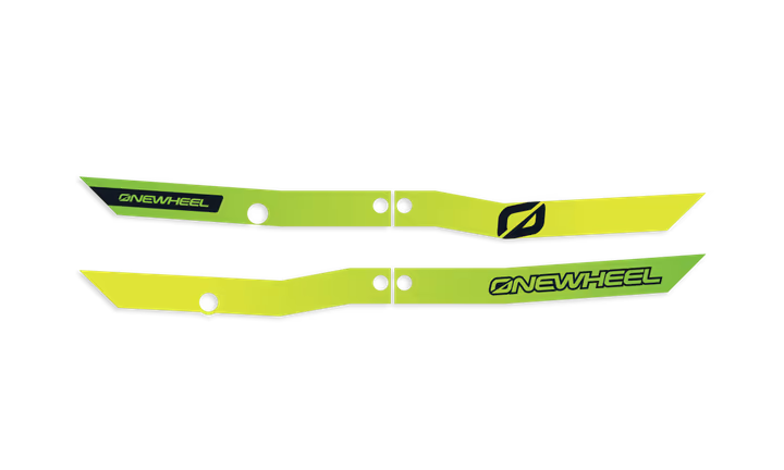 Onewheel XR Classic Recurve Rail Guards with BananaFade design protecting skateboard rails.