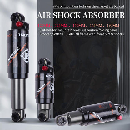Bike Air Pressure Rear Shock Absorber 120/125/150/165/190mm - Howling Moto