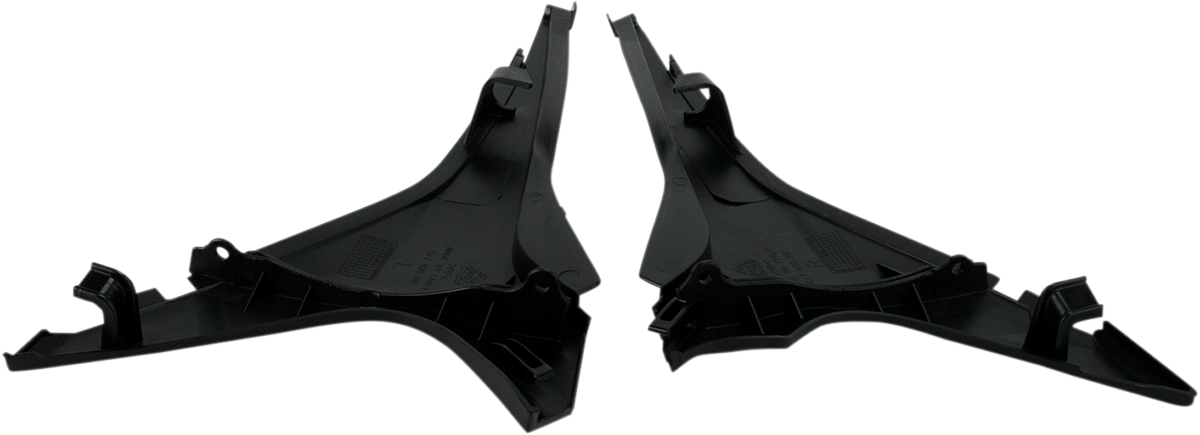 Black ACERBIS Airbox Cover for motorcycle, body part with sleek design, designed for Bill's Exhausts.