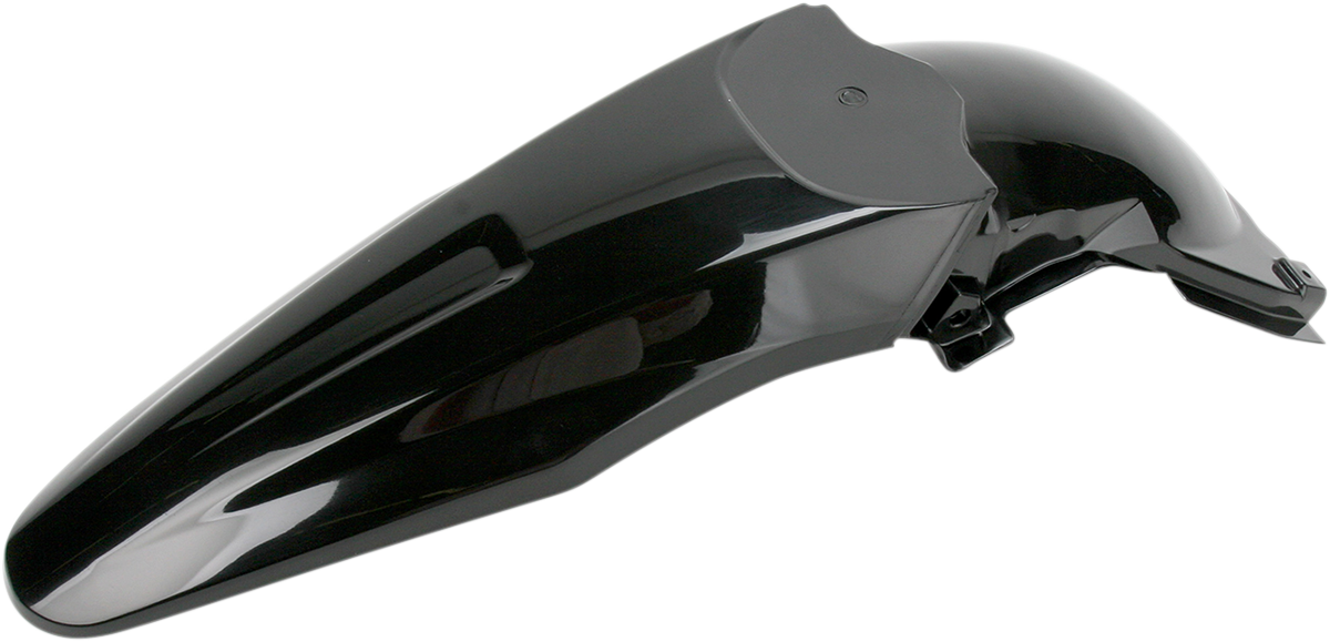 Acerbis black rear fender for motorcycle, body part with mounting points, designed for durability and style.