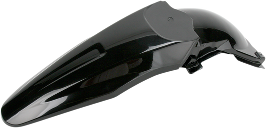 Acerbis black rear fender for motorcycle, body part with mounting points, designed for durability and style.