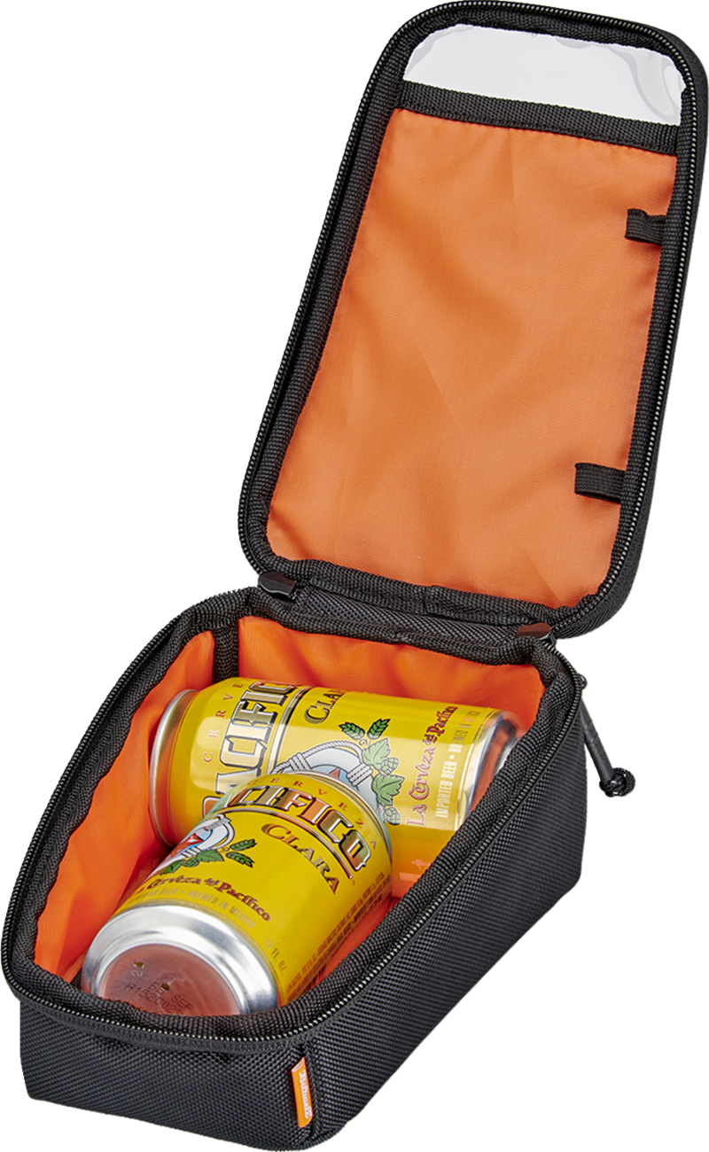 Black BILTWEll EXFIL-2 mini tank bag from Bill's Exhausts with adjustable straps and compact design for motorcycle storage.