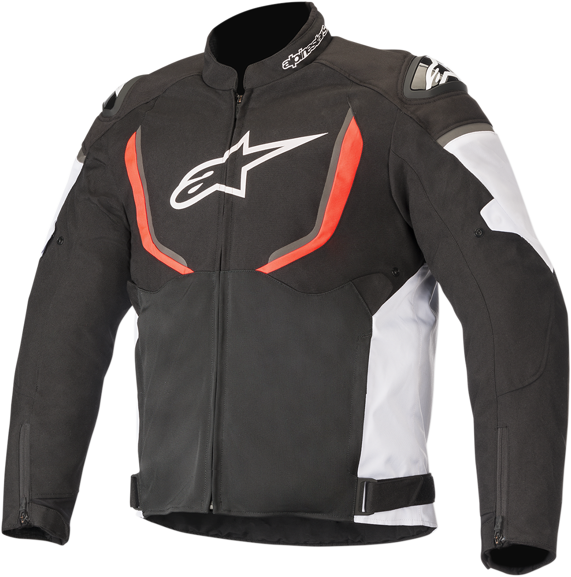 Alpinestars T-GP R v2 Air motorcycle jacket in black, white, and red with protective padding, small size.