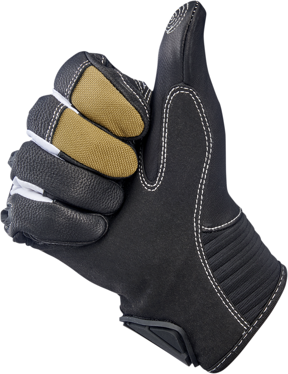 Tan BILTWELL Bridgeport gloves in XL size, featuring durable leather construction and stylish stitching details.