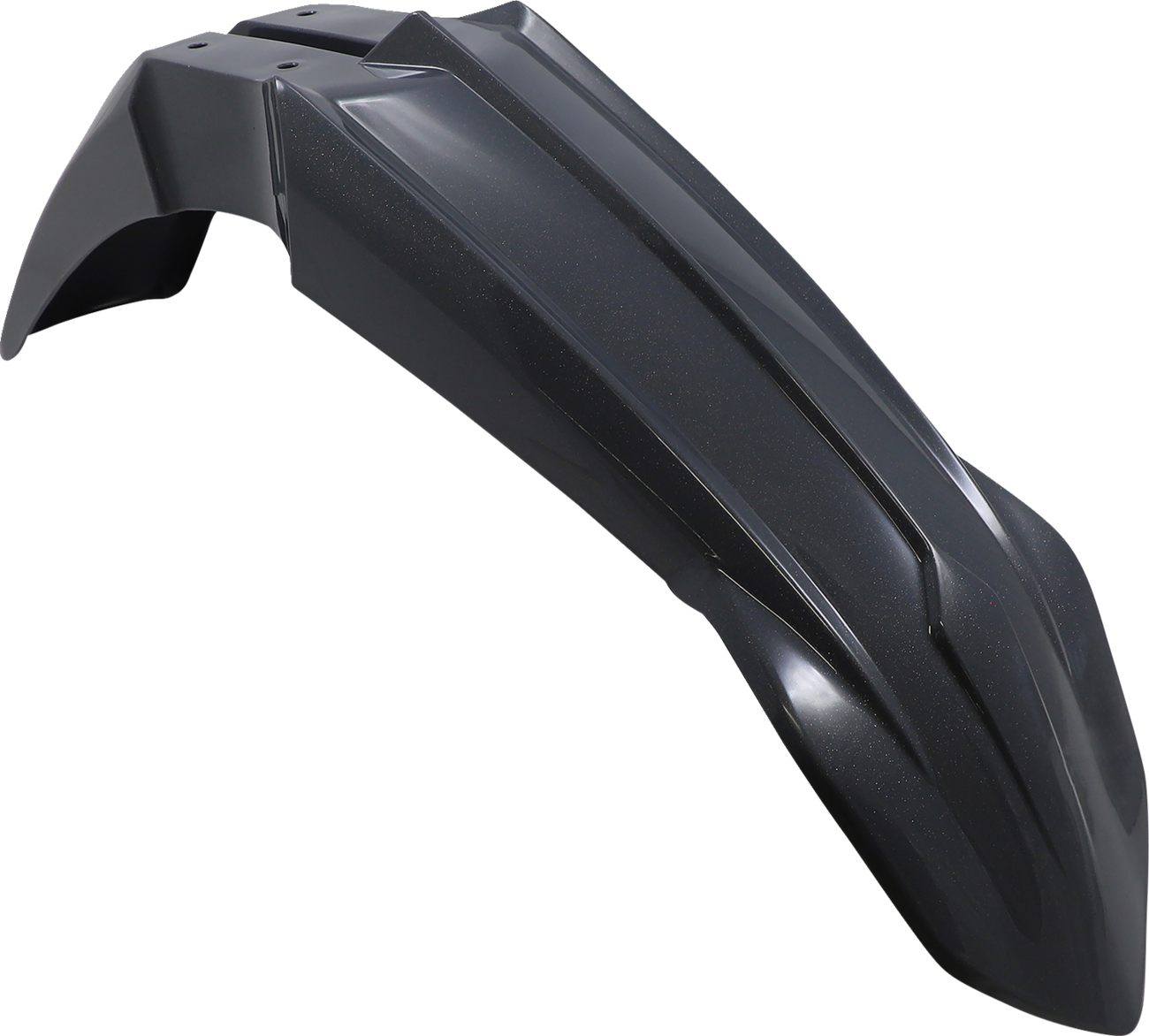 Acerbis gray metallic front fender for Yamaha YZ/YZF 2018-2022 motorcycle, body part with sleek design and durable finish.