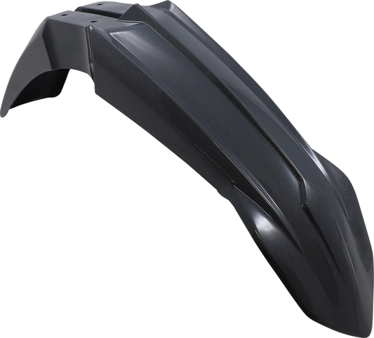 Acerbis gray metallic front fender for Yamaha YZ/YZF 2018-2022 motorcycle, body part with sleek design and durable finish.