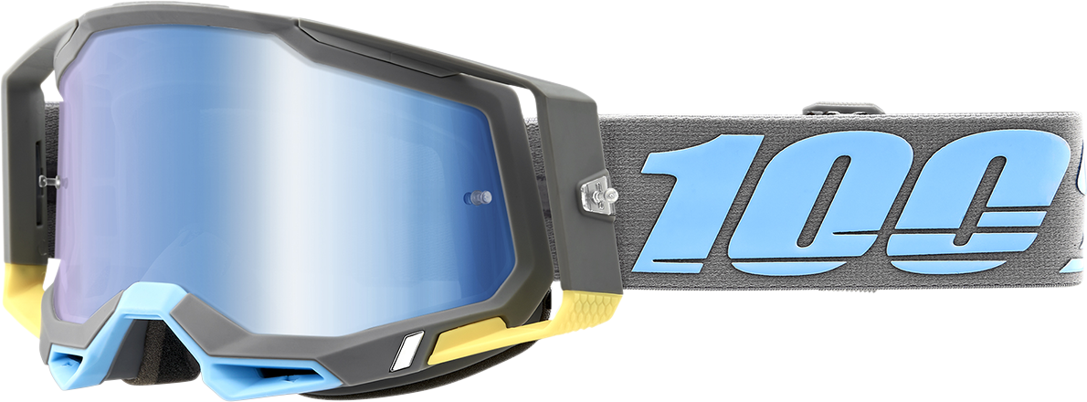 100% Racecraft 2 Goggles - Trinidad - Blue Mirror 50010-00008 - Howling Moto