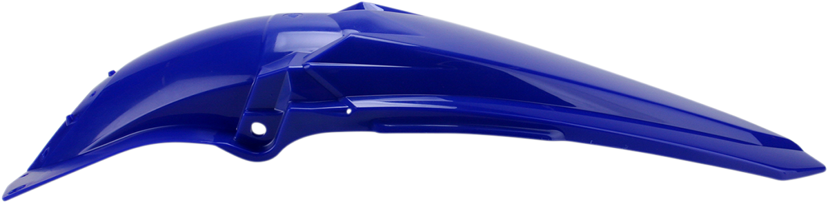 Blue ACERBIS rear fender for motorcycle, designed for body protection and style, with clear visibility of the branded part.