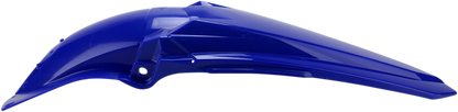 Blue ACERBIS rear fender for motorcycle, designed for body protection and style, with clear visibility of the branded part.