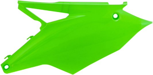 Acerbis fluorescent green side panels for motorcycle body, featuring vibrant color and sleek design.