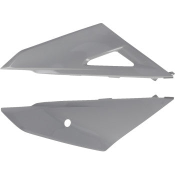 Gray Acerbis upper side panels for Honda CRF250R and CRF450R 2025 motorcycle, shown on the bike.