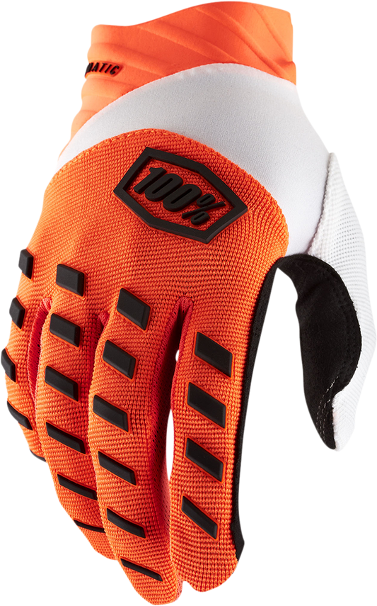 100% Airmatic Gloves - Fluorescent Orange - Large 10000-00022 - Howling Moto