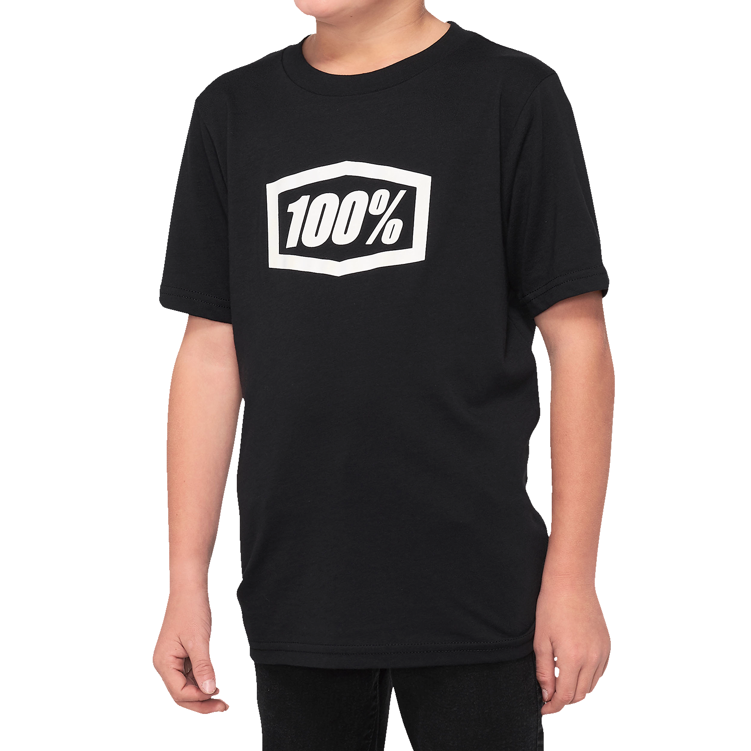 100% Youth Icon T-Shirt - Black - XL 20001-00007 - Howling Moto