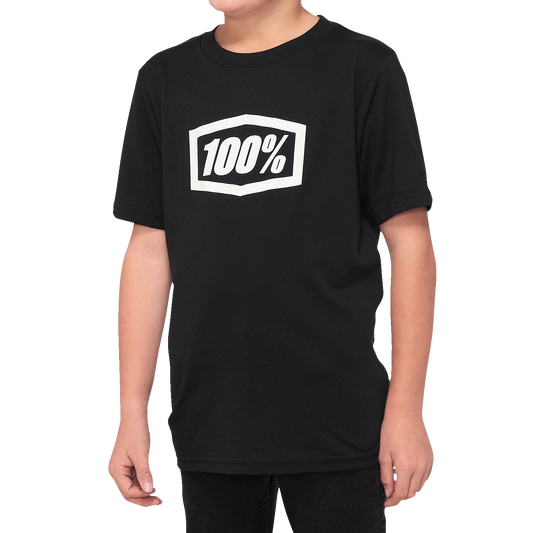 100% Youth Icon T-Shirt - Black - XL 20001-00007 - Howling Moto
