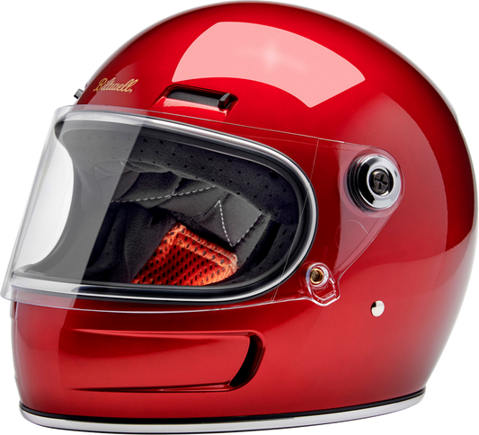 BILTWELL Gringo SV helmet in metallic cherry red, XL size, featuring glossy finish and classic open-face helmet design.