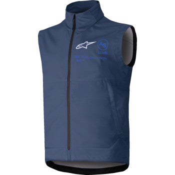 Alpinestars Techstar Softshell Vest in navy, 2XL, featuring a sleek design and softshell material for outdoor wear.