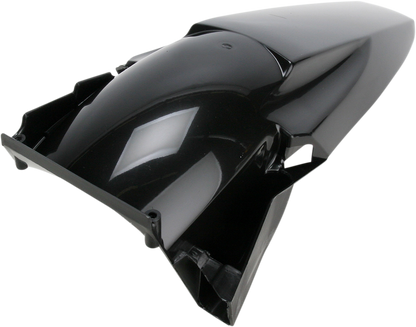 Black ACERBIS rear fender for OEM taillight, motorcycle body part with no tabs, designed by Bill's Exhausts.
