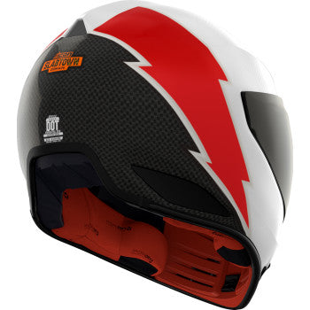 White ICON Domain™ Helmet Slabtown 2XL with sleek design, featuring a smooth white finish and modern helmet shape.