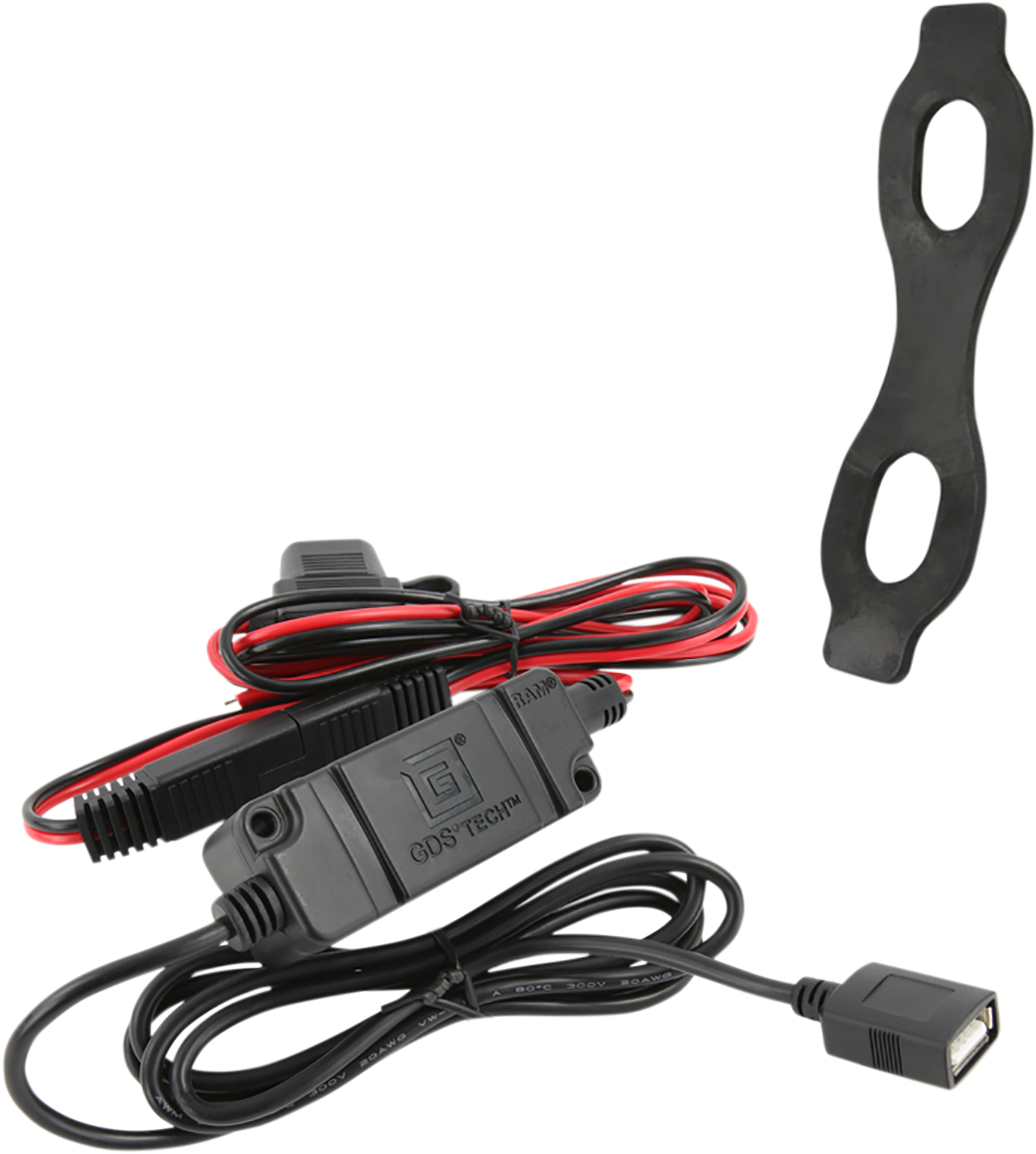 Bill's Exhausts RAM MOUNTS device holder with quick-grip, wireless charging, waterproof engine mount, compatible with RAMHOLUN14WBV7M