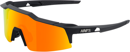 100% Speedcraft SL Sunglasses - Black - Red Mirror 60008-00005 - Howling Moto