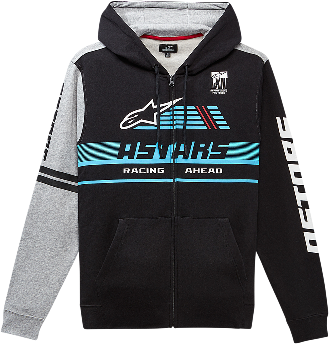 Alpinestars Overtake hoodie in black, large size, featuring a casual hoodie design with logo branding and front pocket.