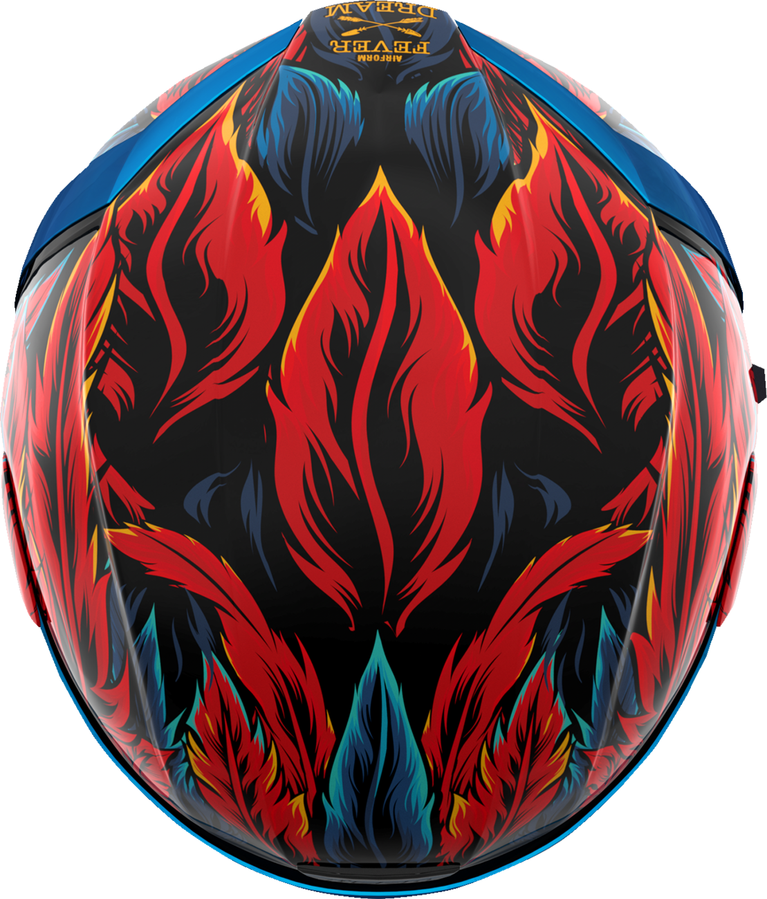 Bill's Exhausts ICON Airform™ Fever Dream blue helmet in large size, featuring aerodynamic design and ventilation for motorcycle riding.