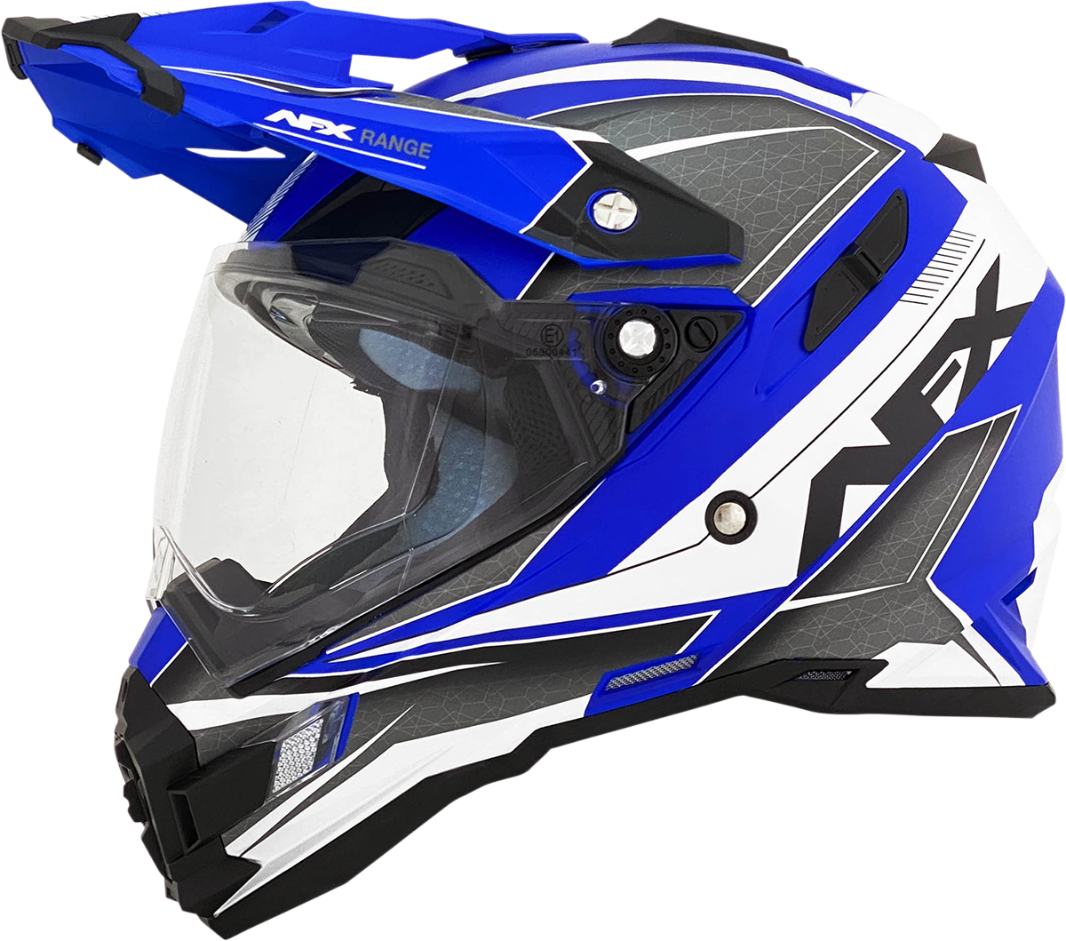 Bill's Exhausts AFX FX-41 helmet in matte blue with XL size, featuring a sleek motorcycle helmet design.