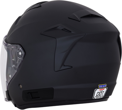 Matte black AFX FX-60 motorcycle helmet in 2XL size with a sleek design and ventilation vents.