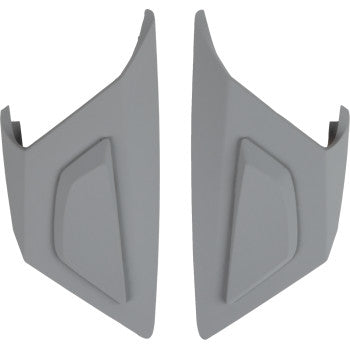 Rubatone gray ICON Elsinore™ top vents for helmets, showing sleek motorcycle helmet part with vents and textured finish.