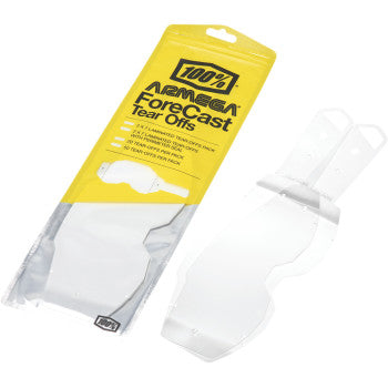 100% Armega Forecast Goggle Tear-Offs - Clear - 20-Pack