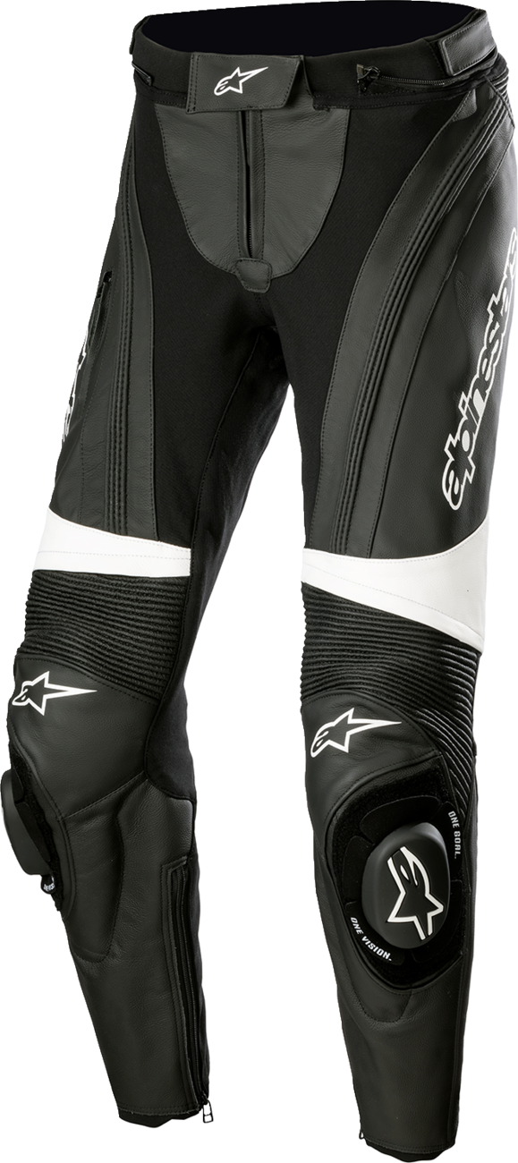 Alpinestars Stella Missile v3 black motorcycle riding pants with reinforced knee areas, size US 36 / EU 50.