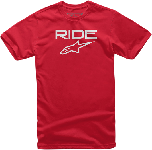 Red and white Bill's Exhausts Ride 2.0 T-Shirt in XL with graphic design, casual short-sleeve style, and comfortable fit.