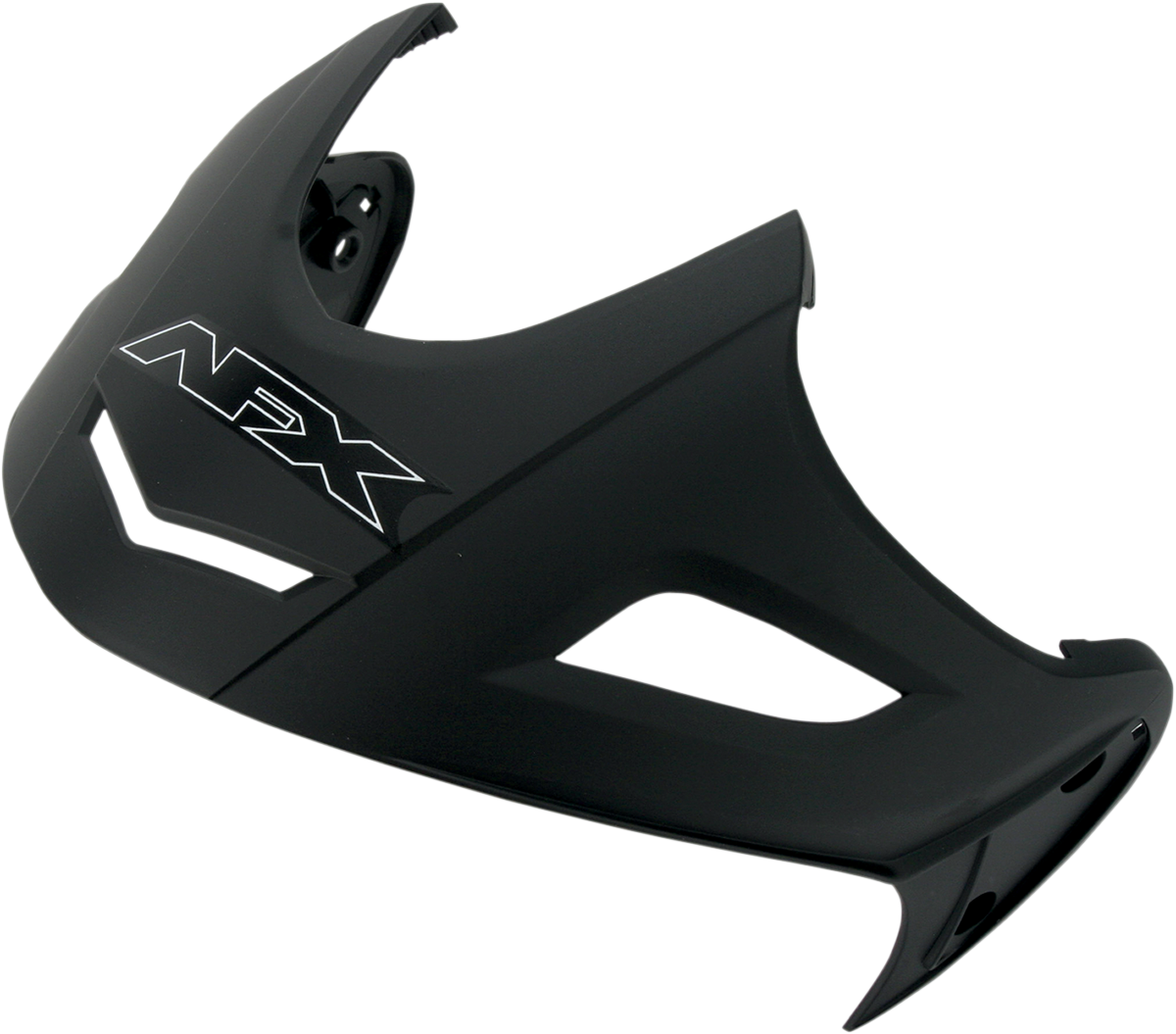 Bill's Exhausts AFX FX-50 Peak helmet in flat black, showcasing its sleek design and matte finish.