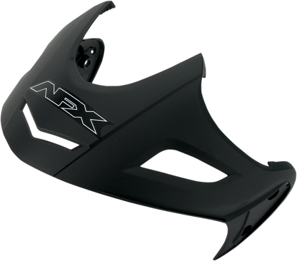 Bill's Exhausts AFX FX-50 Peak helmet in flat black, showcasing its sleek design and matte finish.